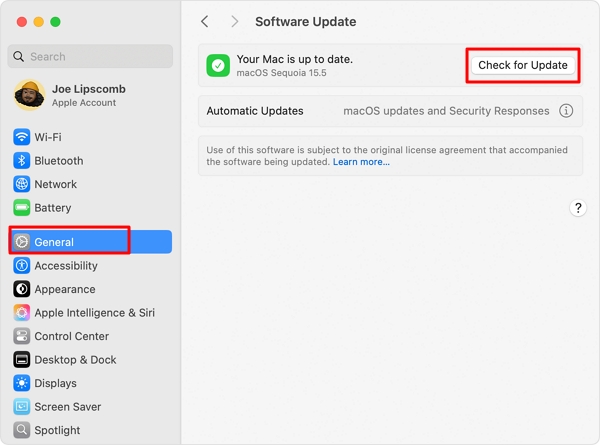 ensure that your computer is running the latest version of macOS