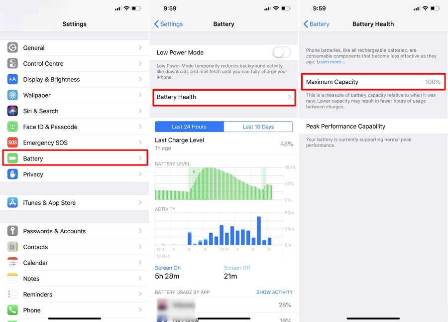 Check Your iPhone Battery Health