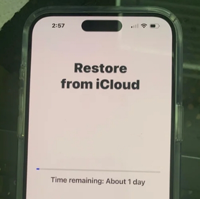 New iPhone Stuck on Restore from iCloud