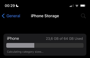 iPhone Storage Stuck on Calculating 